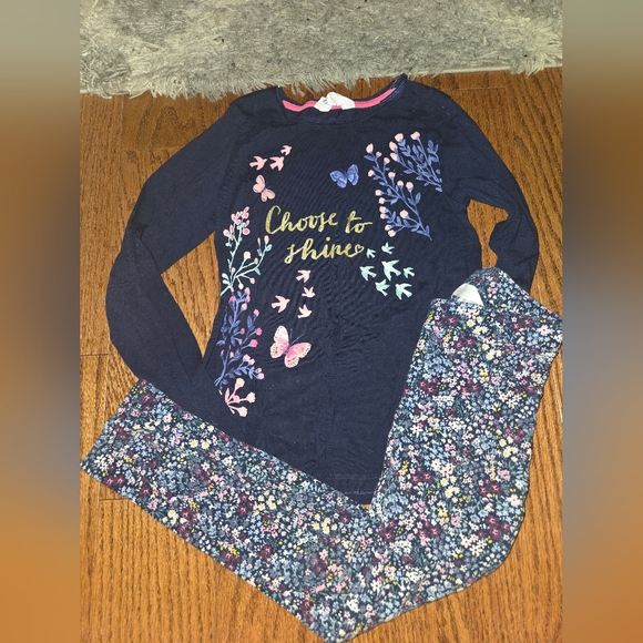 H&M Other - H&M Kids Set - Dark Blue with Floral and Butterfly Accents